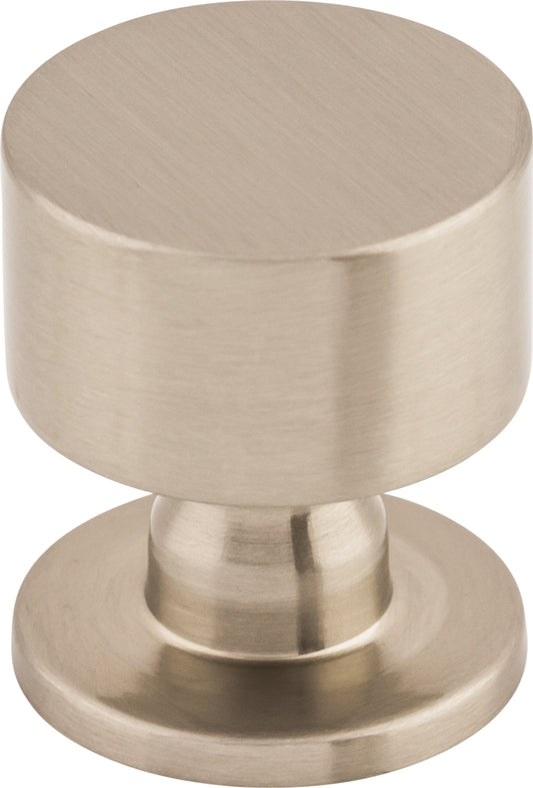 Lily Knob 1 1/8 inch Brushed Satin Nickel