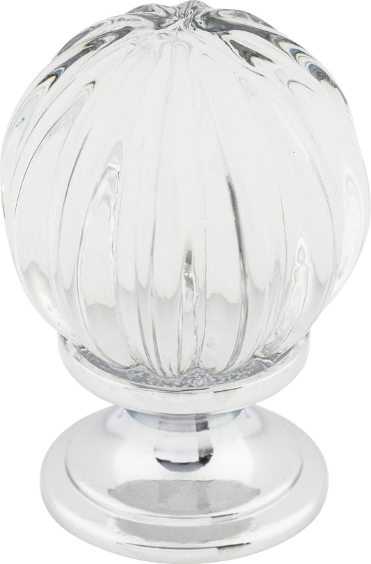Clear Melon Crystal Knob 1 1/8 Inch